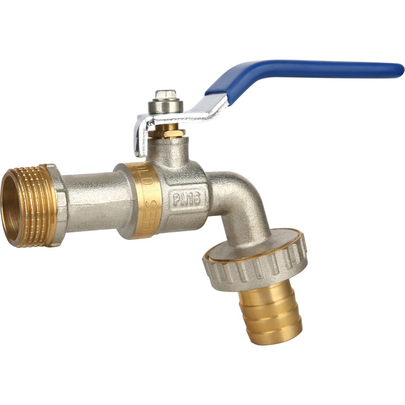 1/2"-1" Nickel Plated Natural Brass Fogred Brass OEM/ODM Iron Handle Bibcock