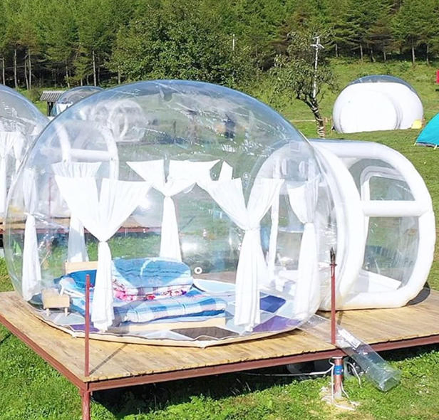Large Outdoor Bubble Dome Panoramic Transparent Starry Sky Room Luxury Dome House