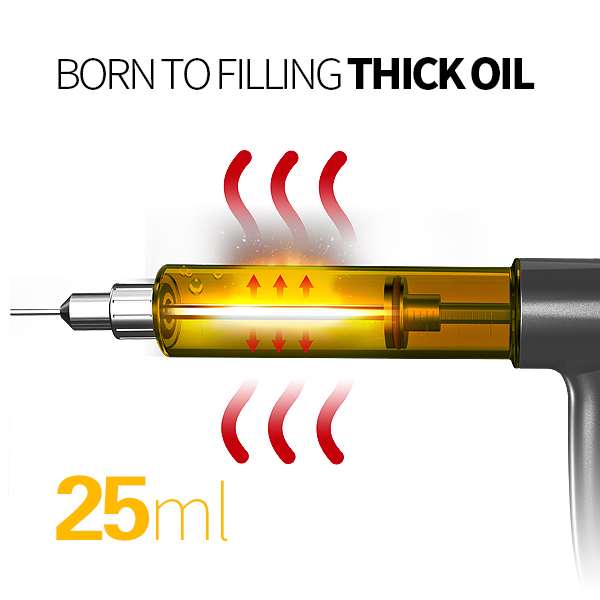 Preheating 25ml 50ml Thick Oil Distillate Oil Cart Filling Gun Handheld Disposable Empty Pen Cart Filler Gun