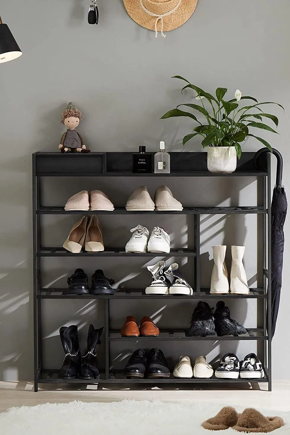 Modern Aluminium Powder Coated Profiles Shoe Cabinet for Entryway - Stylish Storage Solution