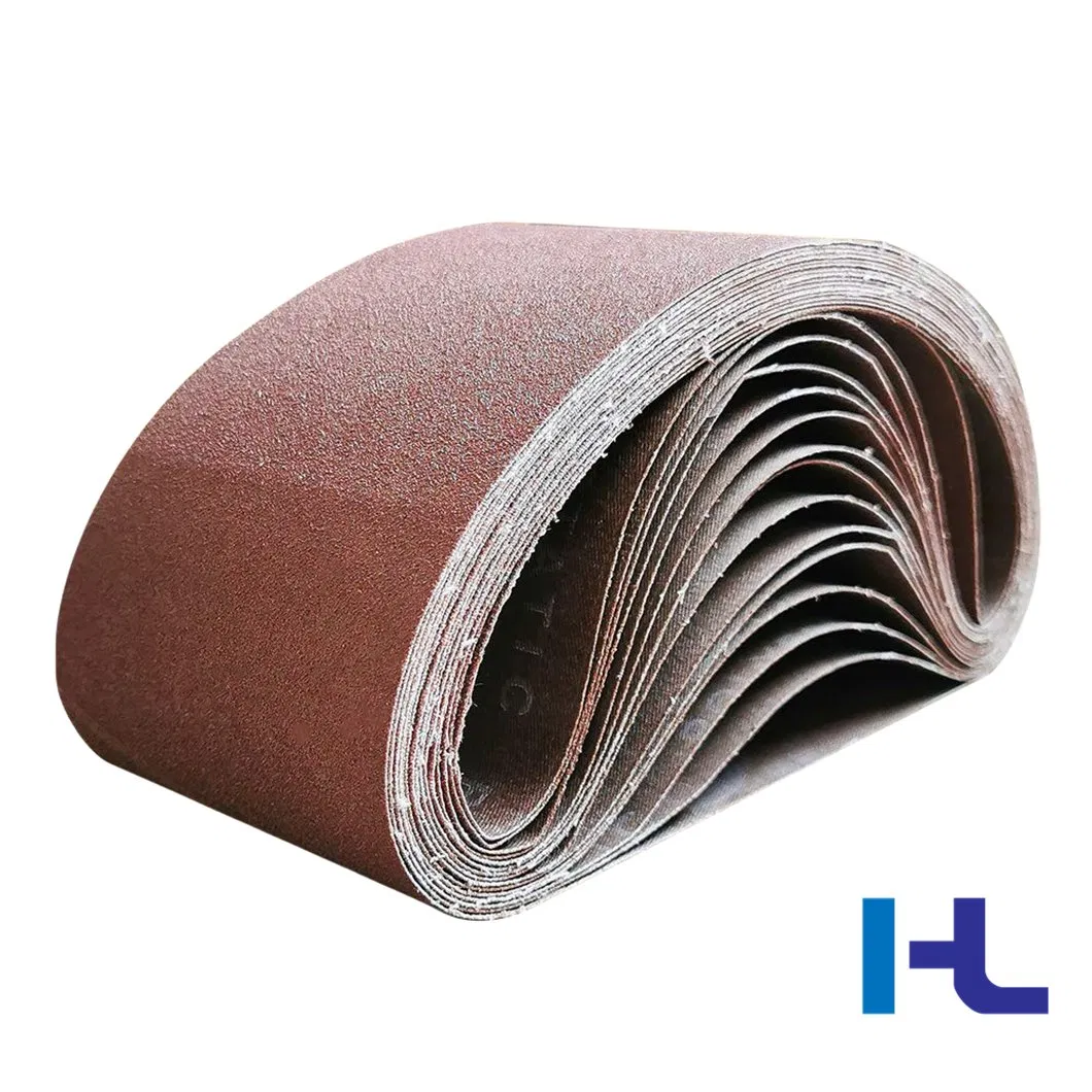 Aluminium Oxide Abrasive Endless Sand Cloth Sanding Belts for Polishing Wood Stainless Steel Metal Surface Grinding and Rust Removing