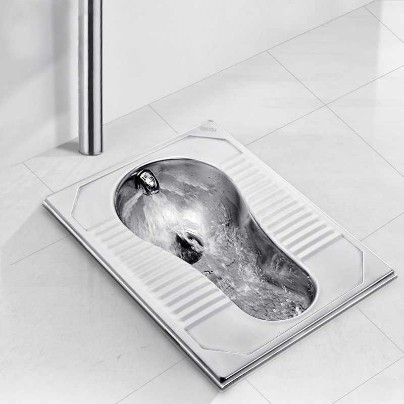 Industrial Strength Stainless Steel Squatting Pan Commercial Public Toilet Anti Vandal Factory Direct Supply
