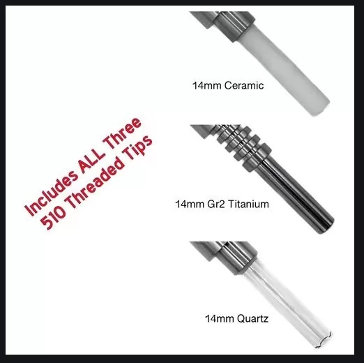 Titanium Quartz Tips Nails Bangers for DAB Rig Water Pipe Smoking 510