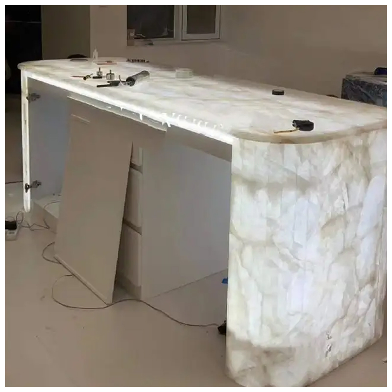Brazilian Luxury Crystal White Quartzite Backlit Slabs