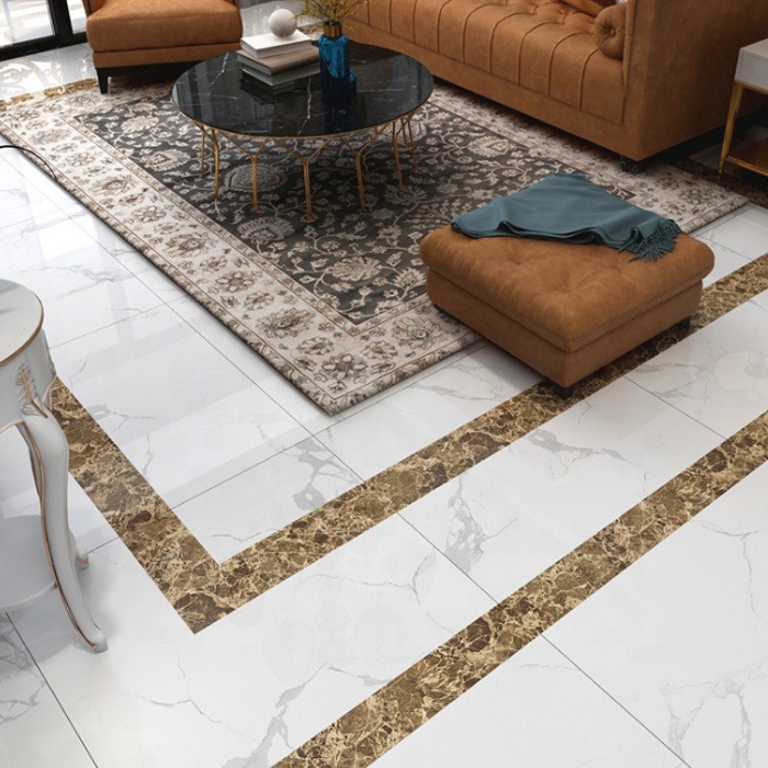 880*110mm Waterproof Ceramic Marble Floor Skirting Board Tile Trim for Home Decoration