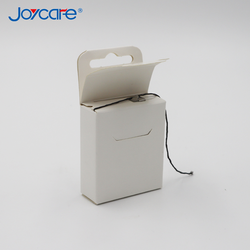 Eco-Friendly Activated Charcoal Dental Floss with Paper Box Package Oral Care