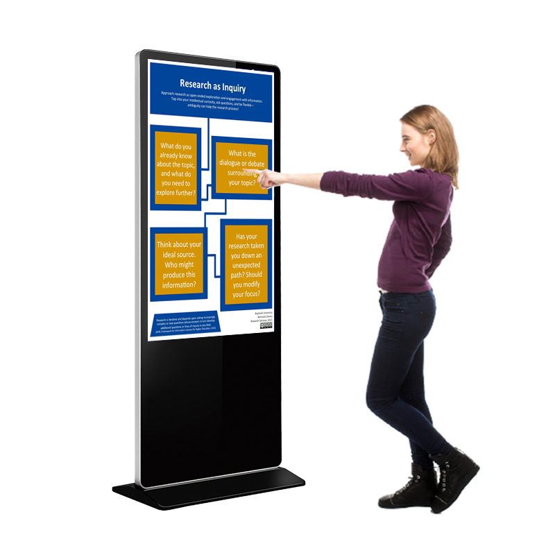 55 Inch Indoor 4K Android LCD Digital Signage Floor Standing Display Touch Screen Advertising Kiosk for Hotel, Airport and Supermarket