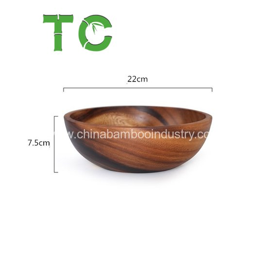 Cheap Price Wooden Salad Bowl Acacia Wood Serving Bowl Fruit Bowl Large Salad Mixing Bowl
