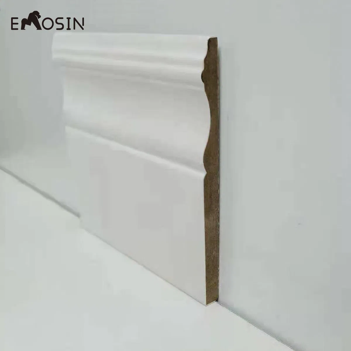 White Fiber/Wood/Solid/Polymer/MDF/Timber/Spc/PVC Vinyl/Aluminum Profile Accessory Baseboard Skirting Cover