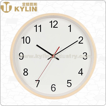 8/10/12inch Round Wood Clock with Temperature and Humidity