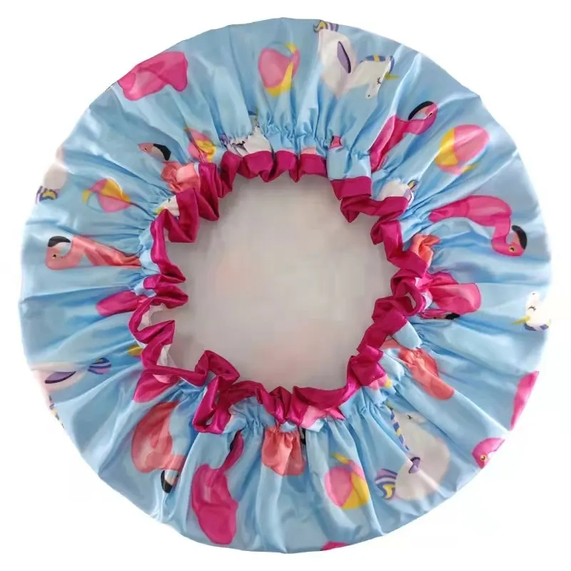 Quiet Girl High Quality Printed Shower Caps Waterproof Shower Cap