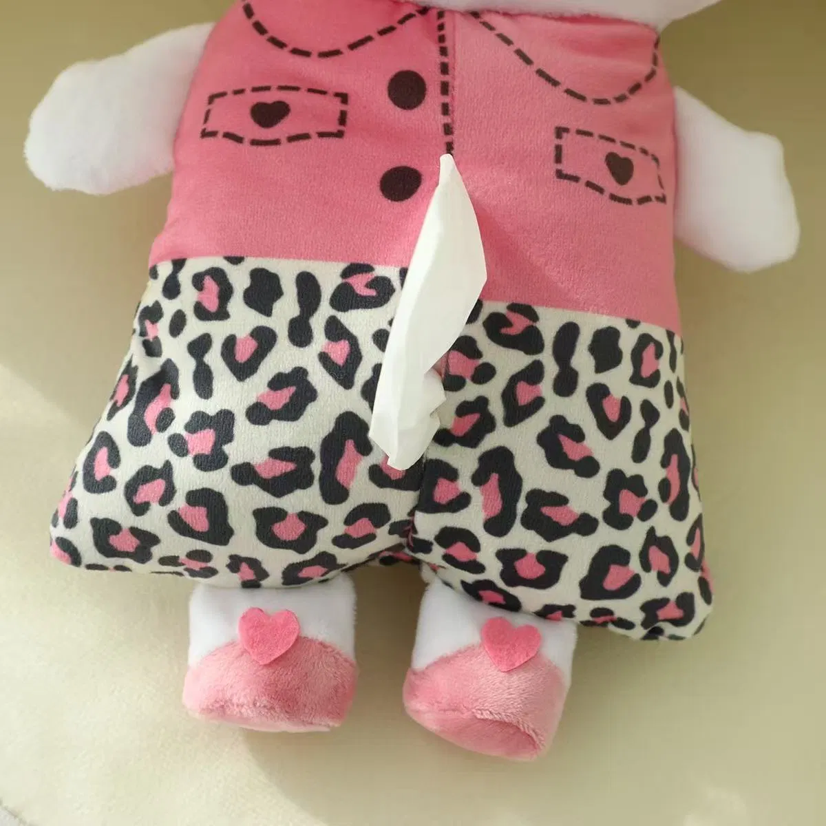 Top Quality Customized Lovely Beautiful Design Plush Stuffed Soft Tissue Box Cover