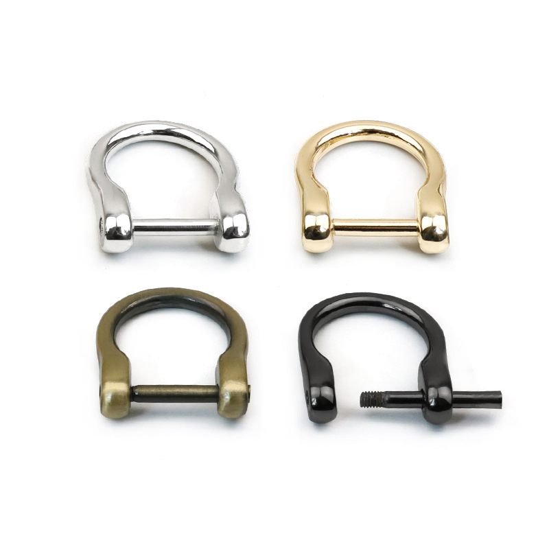 Detachable Screw D Buckle Horseshoe Buckle