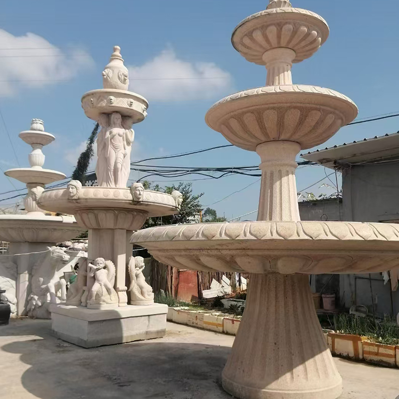 Large Outdoor Granite Fountain Garden Landscape Water Feature Sculpture Factory Direct Supply