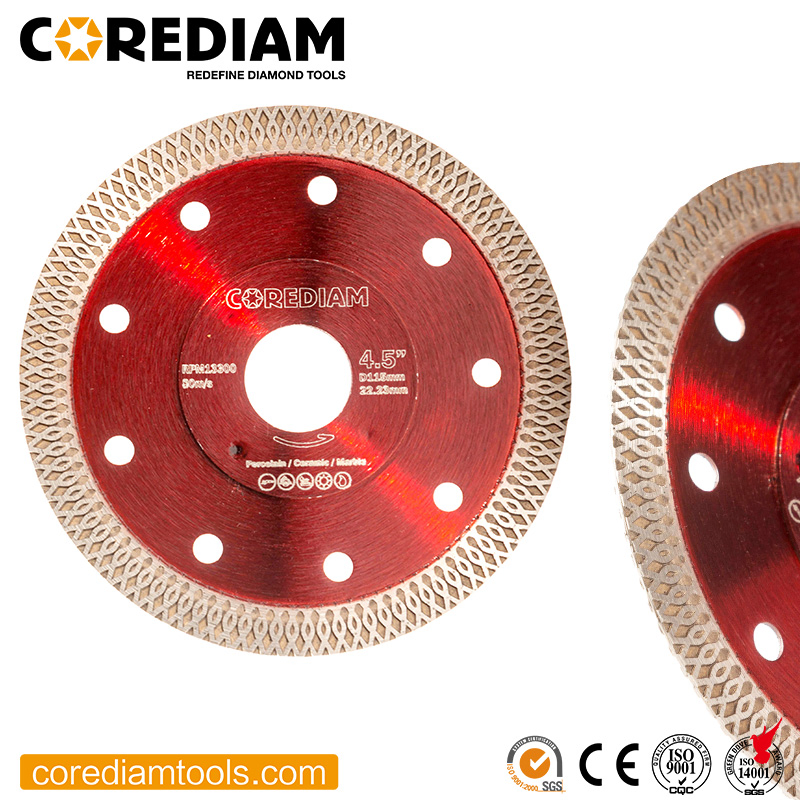 Super Thin Mesh Turbo Diamond Porcelain Saw Blade with Smooth Cutting