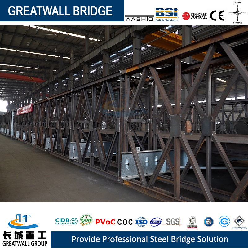 Convenient Transport Metal Bridge and Fast Erection Hl-93 Steel Bridge