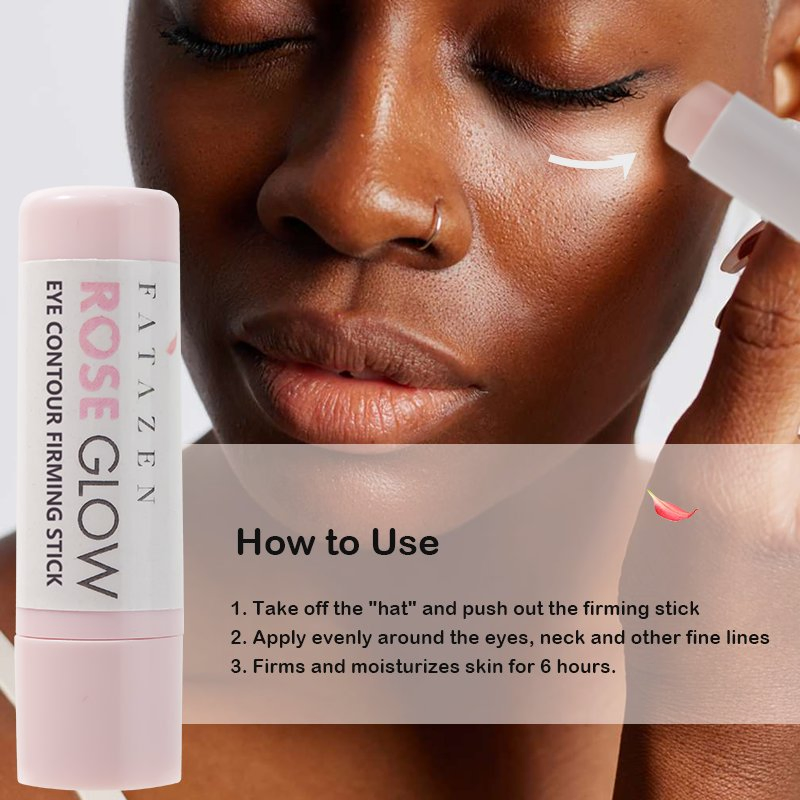 Private Label Eye Cream Vitamin C Peptides Infused Anti-Aging Wrinkle Reduction Herbal Vegan Moisturizing Facial Rose Care Stick