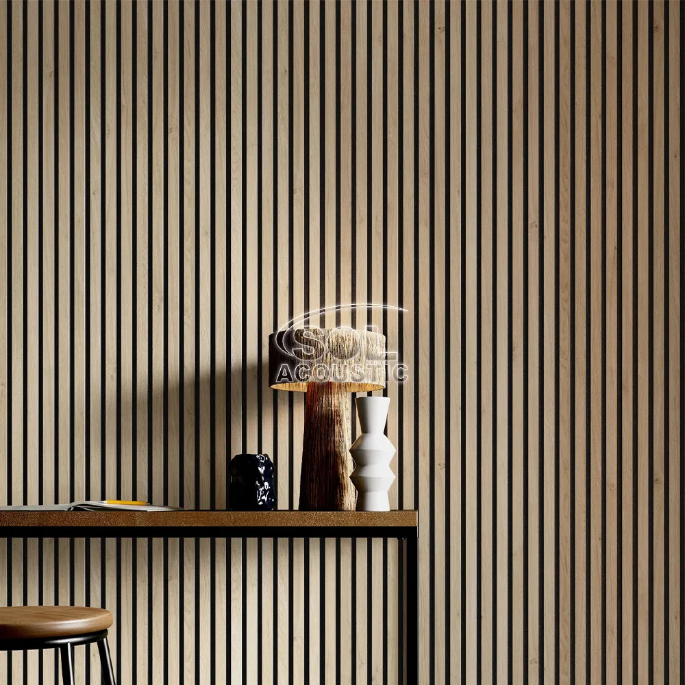 Sol Acoustic Wooden Slat Panels Slatted Pet Board for Hotel Living Room