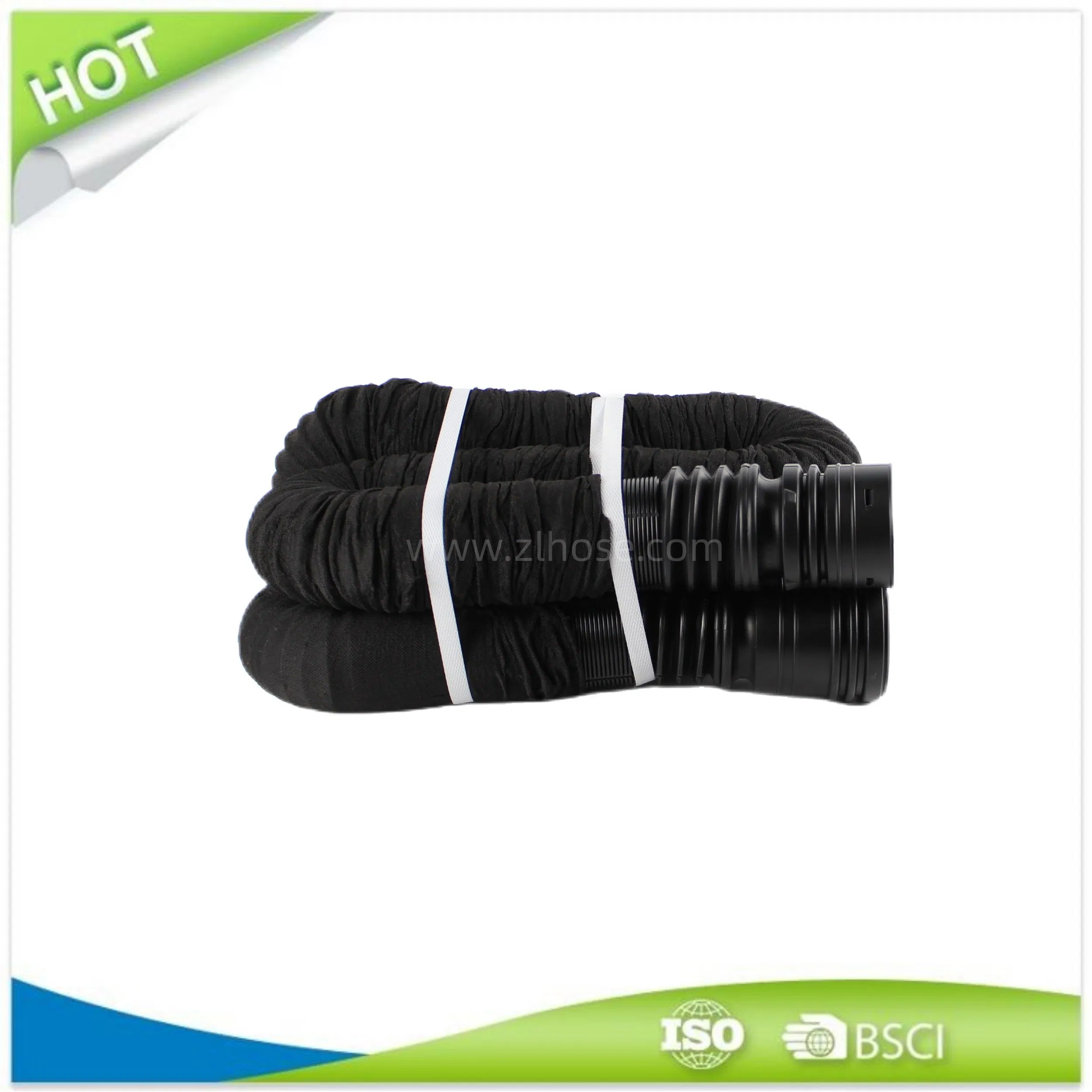 High Quality Flexible and Expandable Drain Pipe Perforated Version with Sock 65mm X 10′ Landscape Pipe