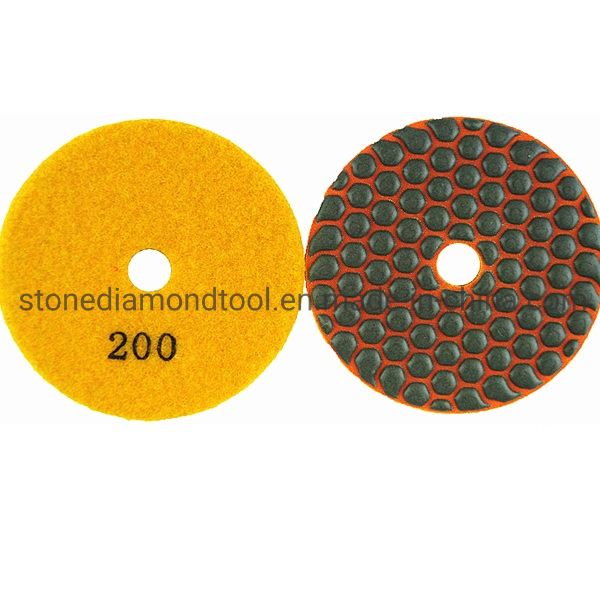 100mm 50 Grit Dry Diamond Honeycomb Resin Polishing Pad