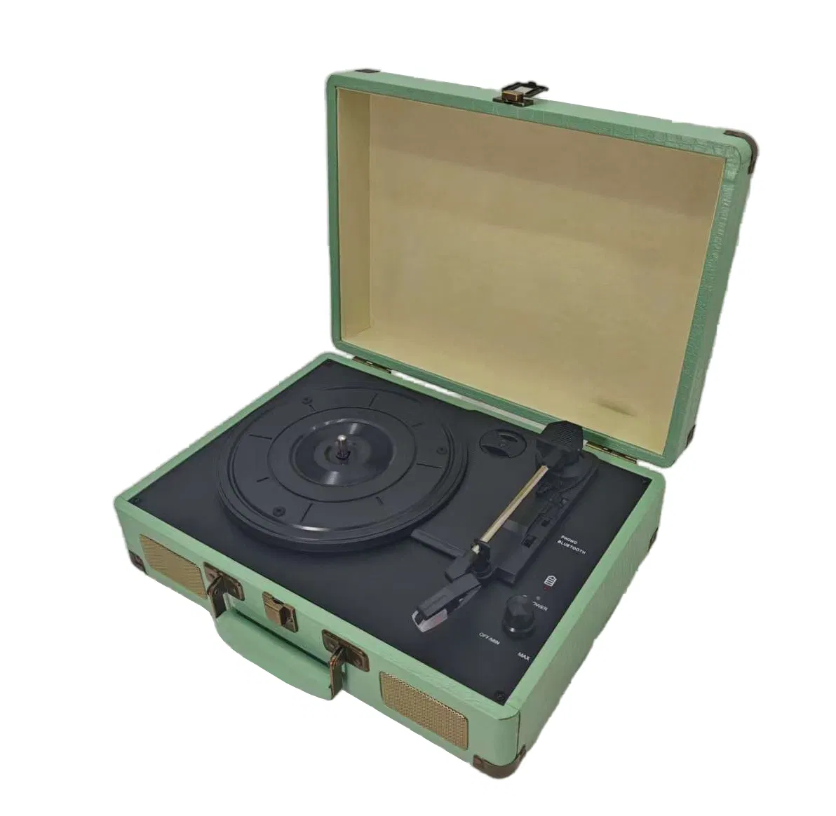 Suitcase with Turntable Player and Bluetooth Player