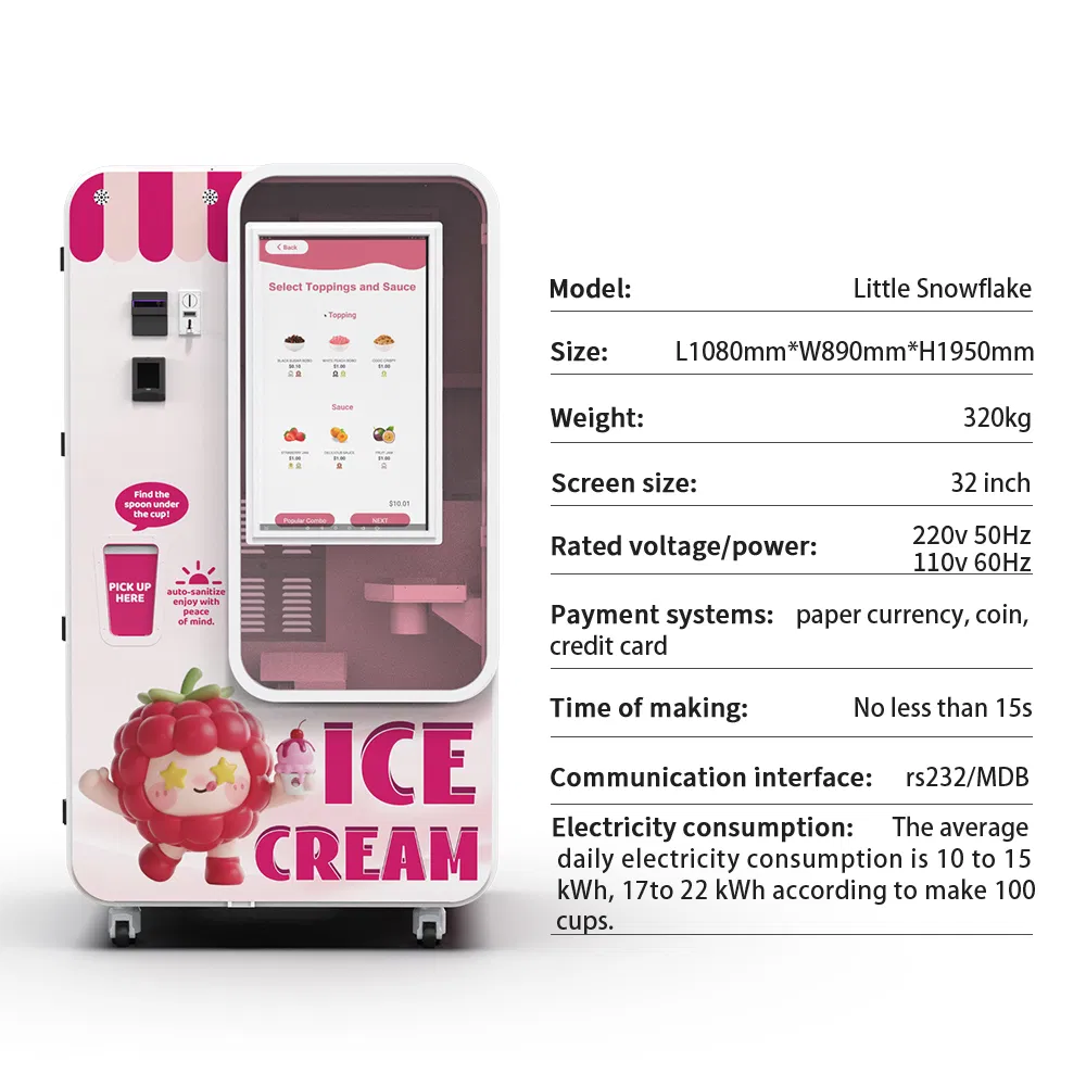 Batch Production Ice Cream Vending Machine for Bakery & Cafe Combo