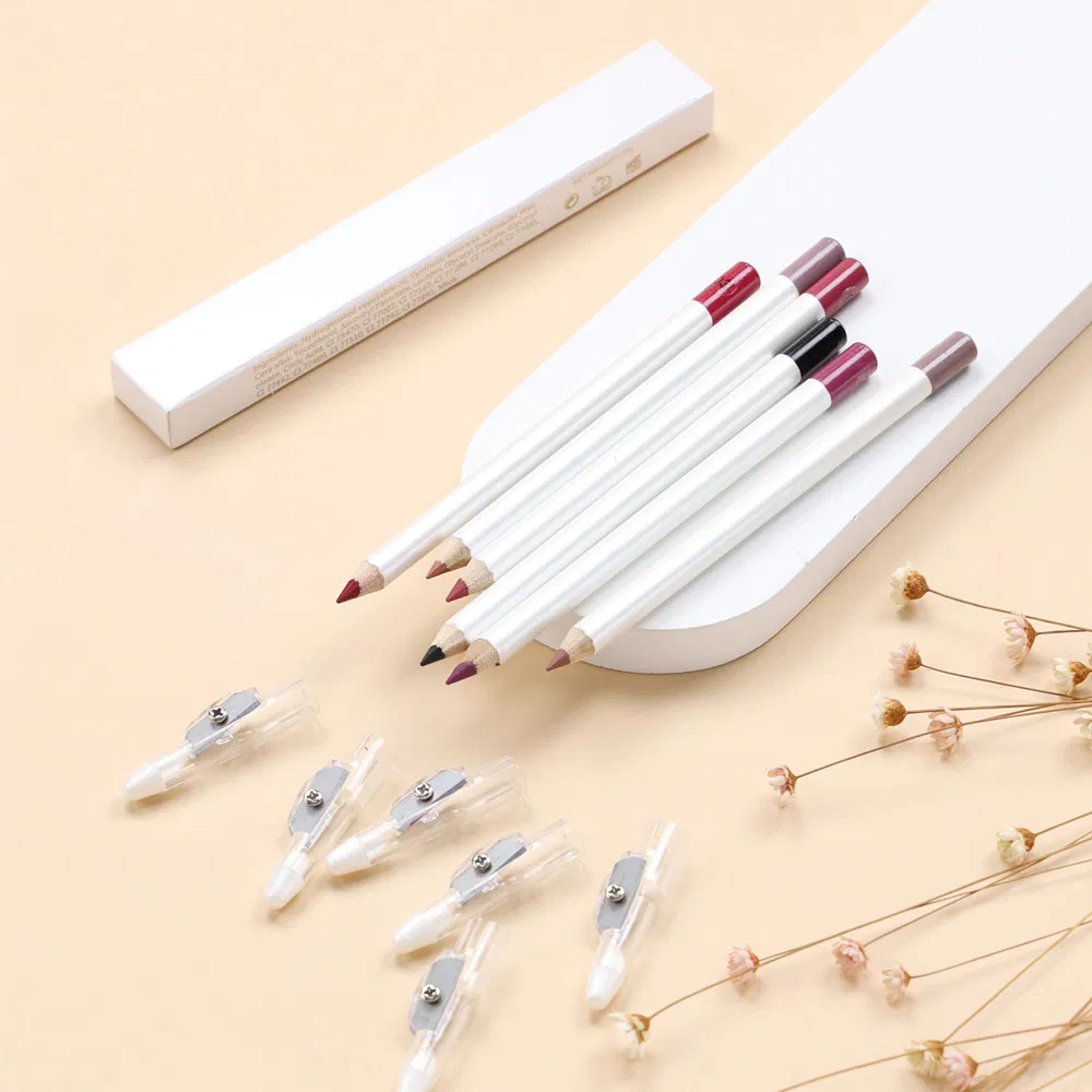 25 Color Matte Waterproof Belt Pencil Sharpener Lip Line Pencil Eyebrow and Eyeliner Pencil