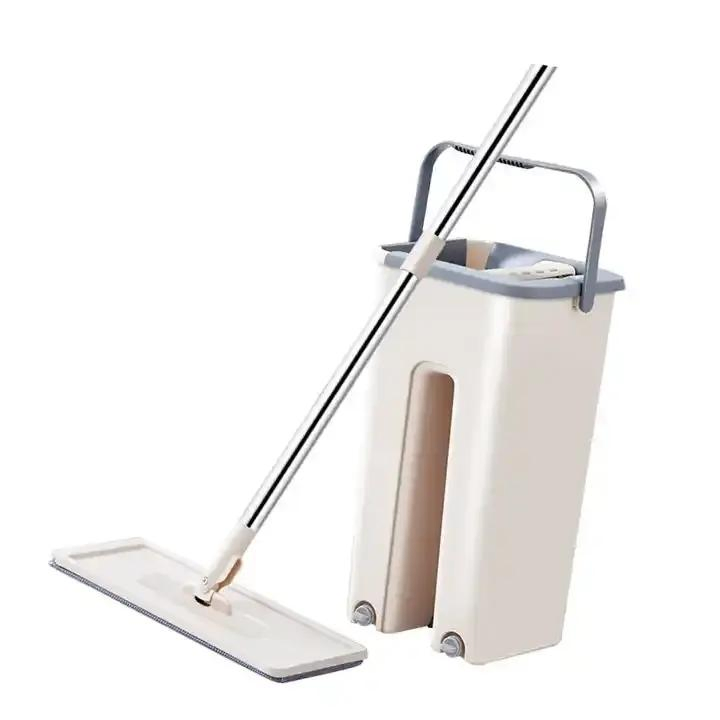 Набор для уборки с ведром и плоской шваброй