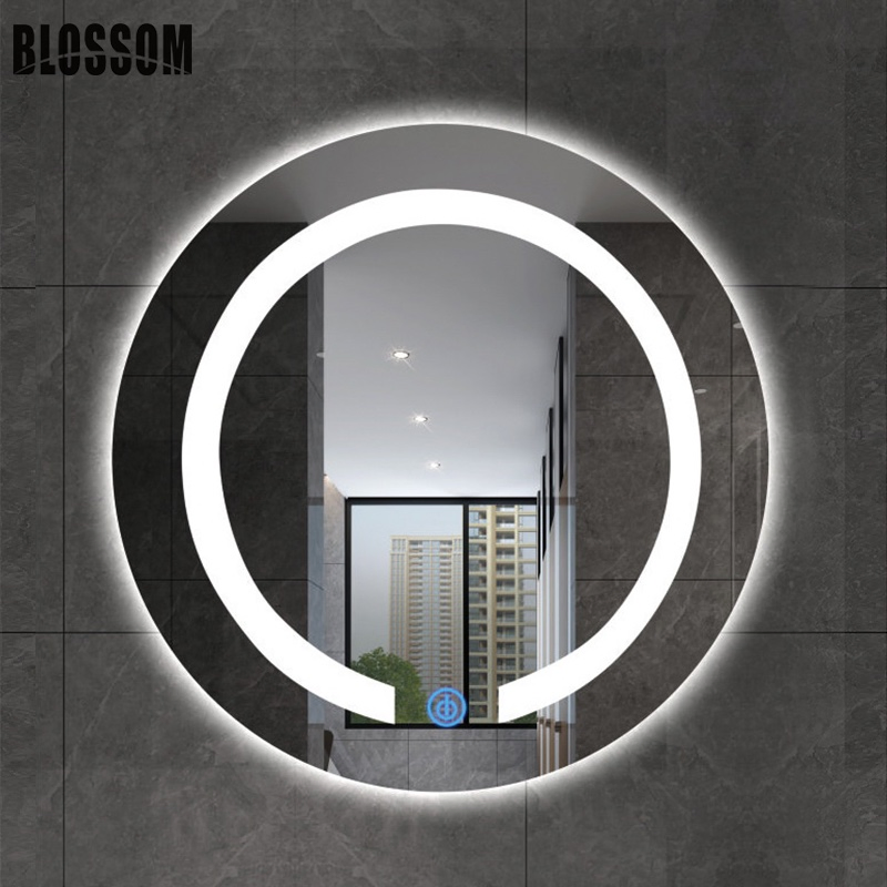 Bathroom Smart LED Lighted Round Design Cosmetic Wall Decorative Makeup Mirror