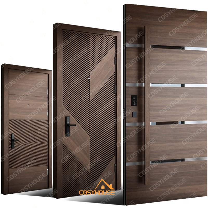 High Quality Wooden Interior and Exterior Doors Modern Solid Wood Front Entry Door and Interior Room Door for Houses