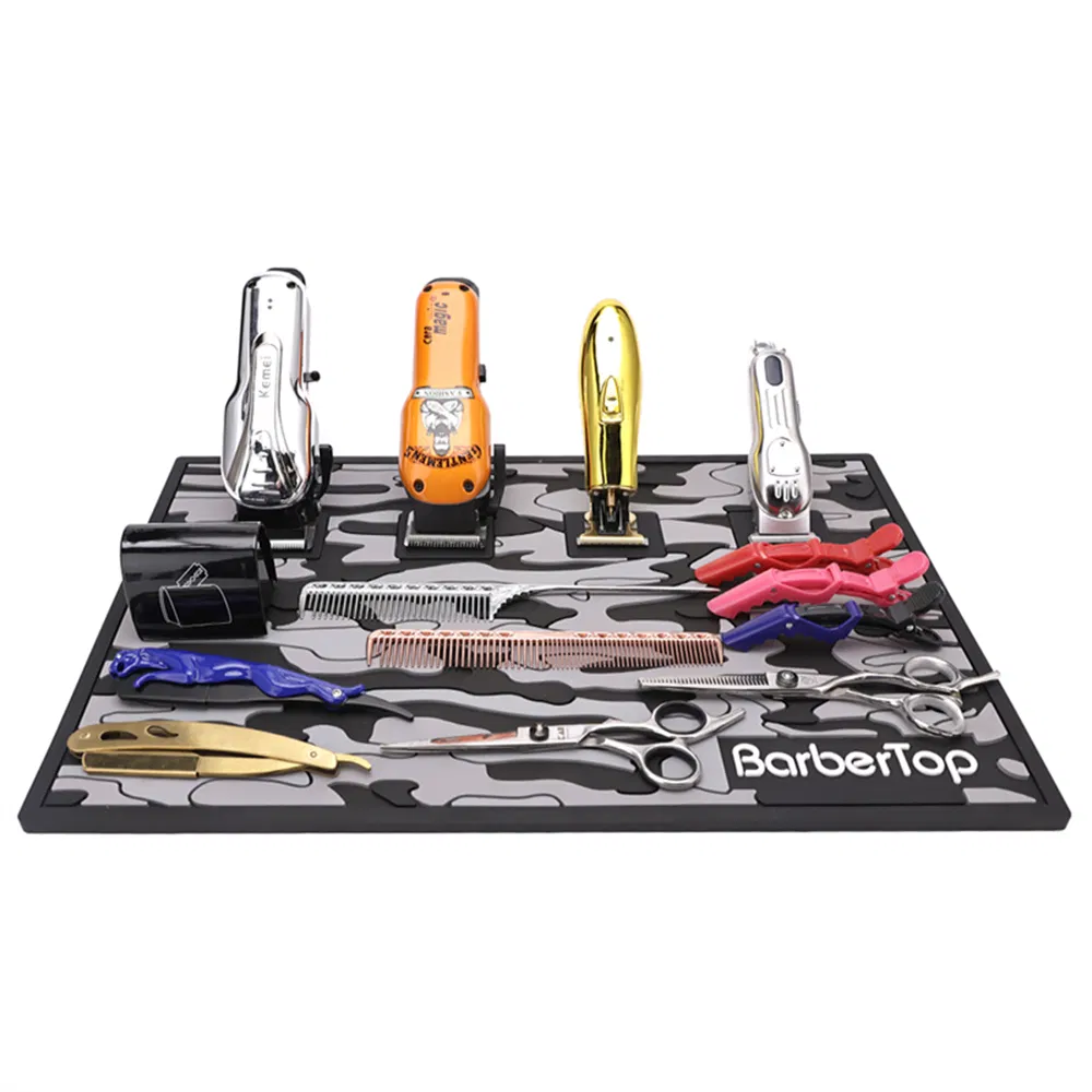 Barbershop Salon Magnetic Tray Hairdressing Pad Antiskid Silicone Storage Mat