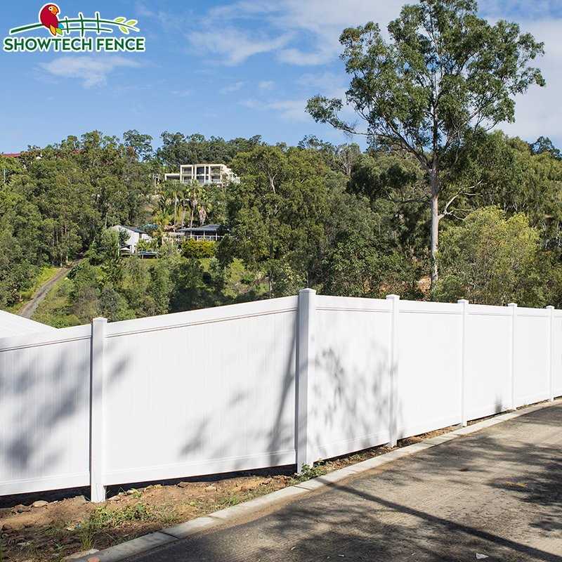 8FT Outdoor Black PVC Privacy Garden Vinyl Fencing Privacy Fencing Panels and Gates for Home White
