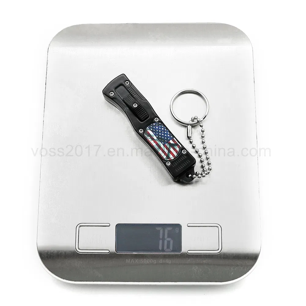 5.5" Otf Key Chain Mini Knife Zinc Alloy Handle