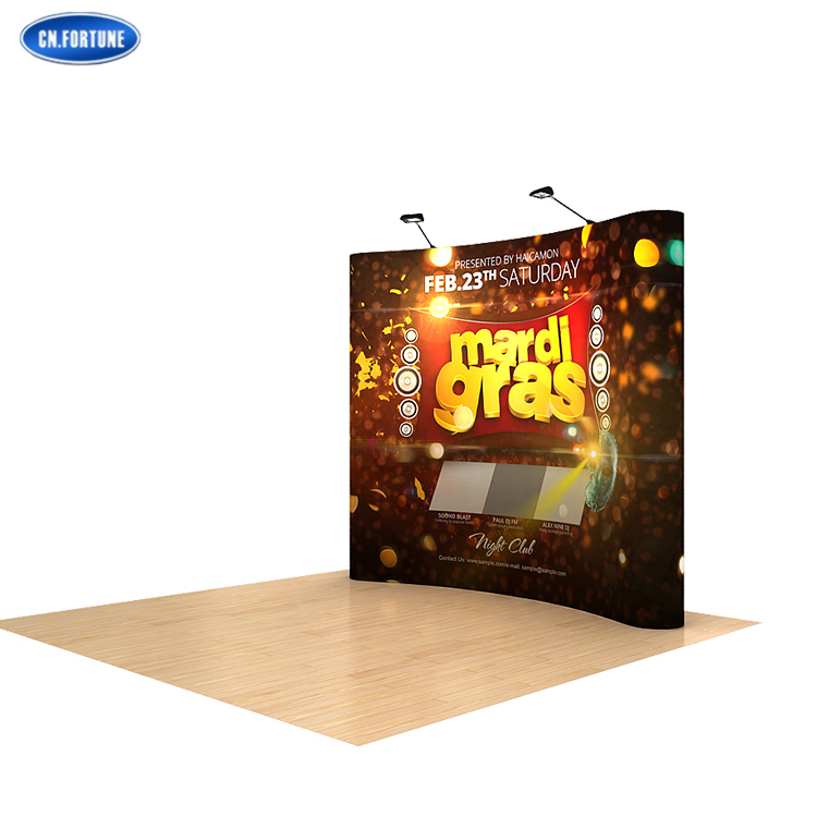 Portable Back Wall Pop up Exhibition Stand Display