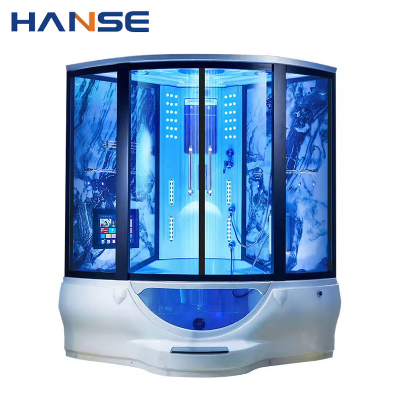 Multi-Function High Quality EU Style Low Tray Massage Steam Shower Cabin Enclosed Steam Shower Cabin