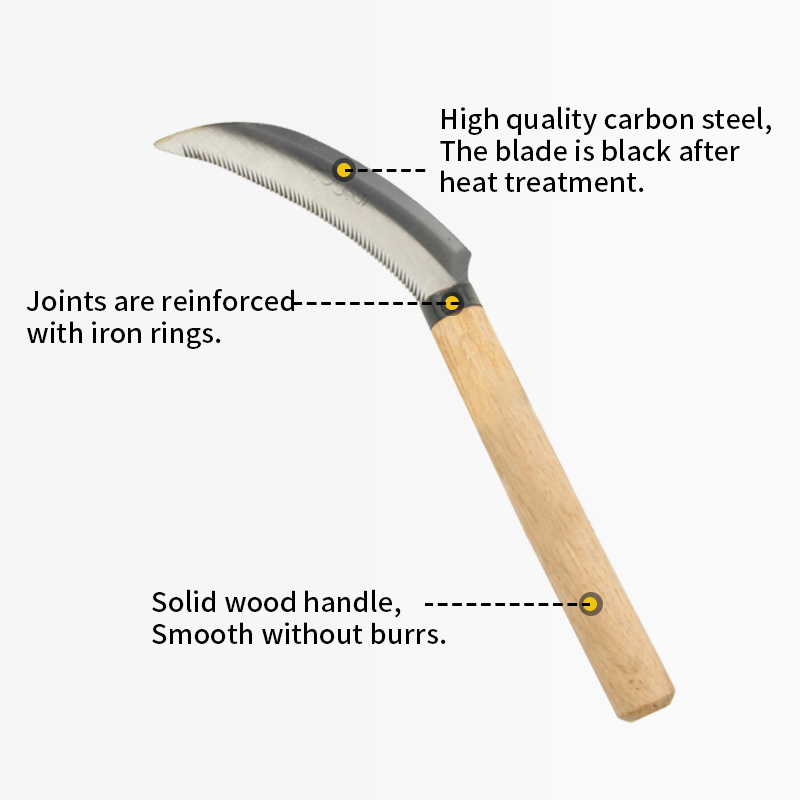 Factory Wholesale Multipurpose Short Handle Home Gardening Farming Sickle