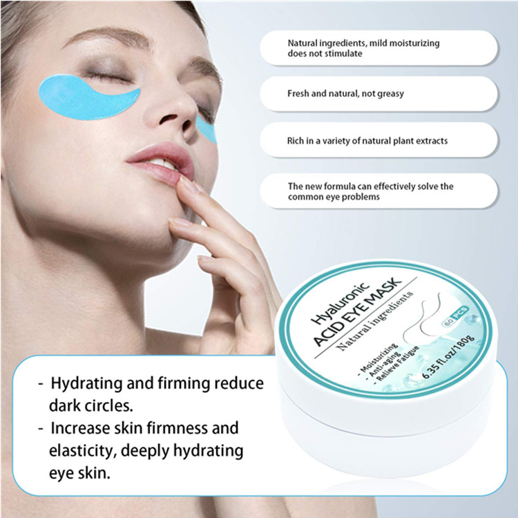 OEM Natural Hyaluronic Acid Eye Mask for Moisturizing and Anti Aging