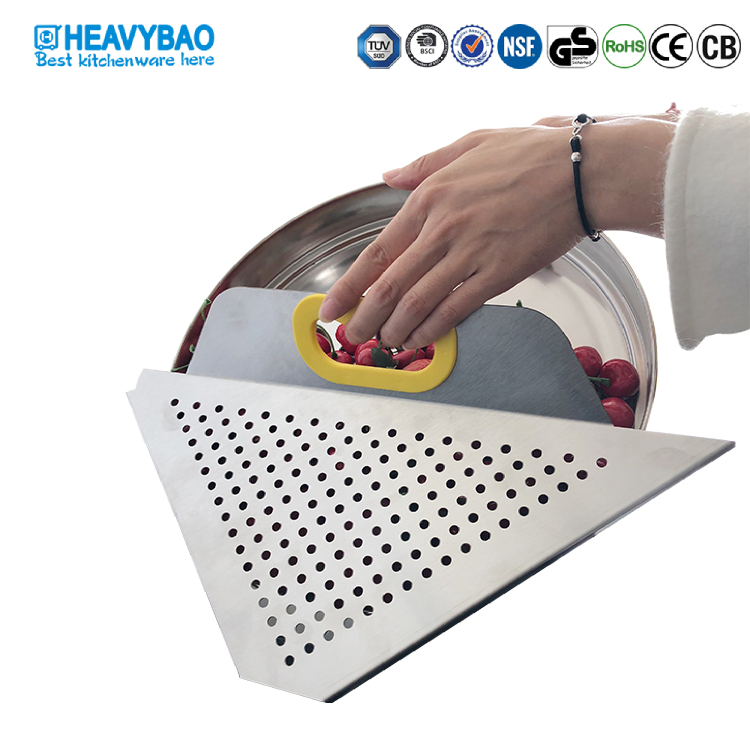 Heavybao Stainless Steel Triangle Strainer for Gn Pan Stock Pot