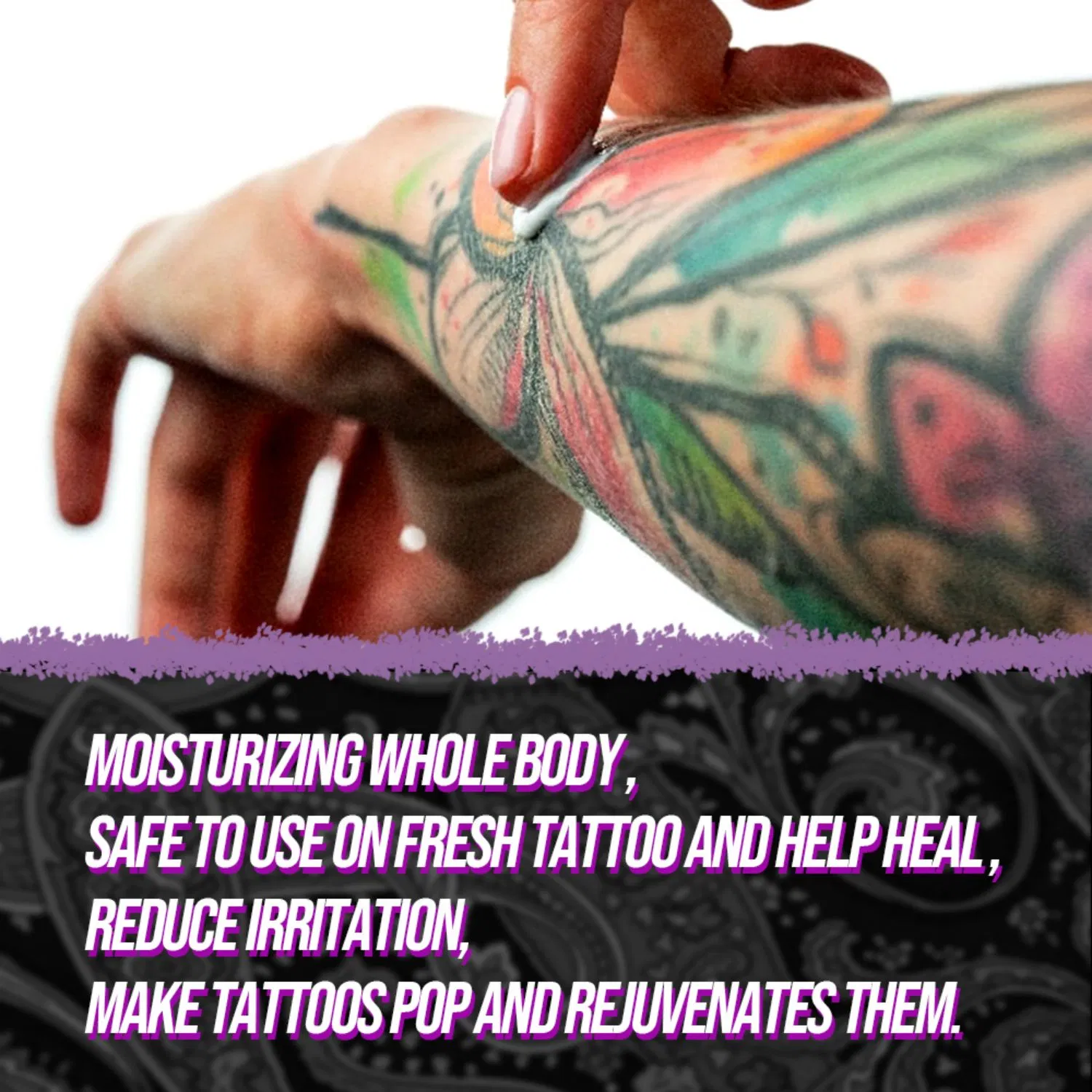 Private Label Tattoo Aftercare Healing Balm Ointment, Anti-Inflammatory Herbal Relieves Itching Soothes Tattoo Intensifying Cream