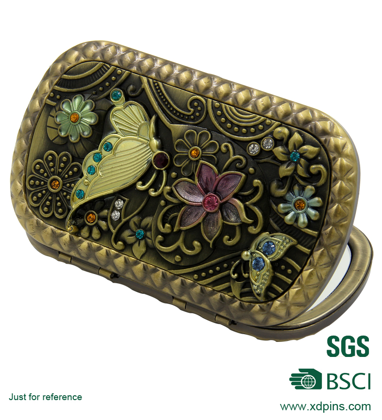 Zinc Alloy Metal Beautiful Make up Mirror