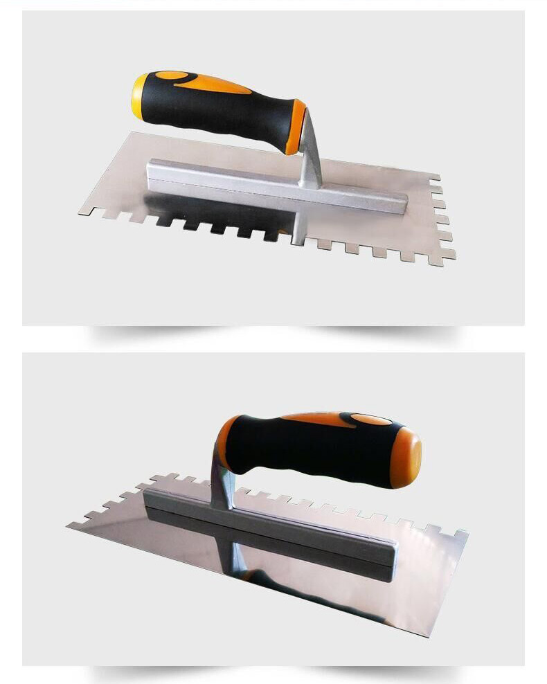 Plastering Trowel with Fiberglass Handle and Teeth