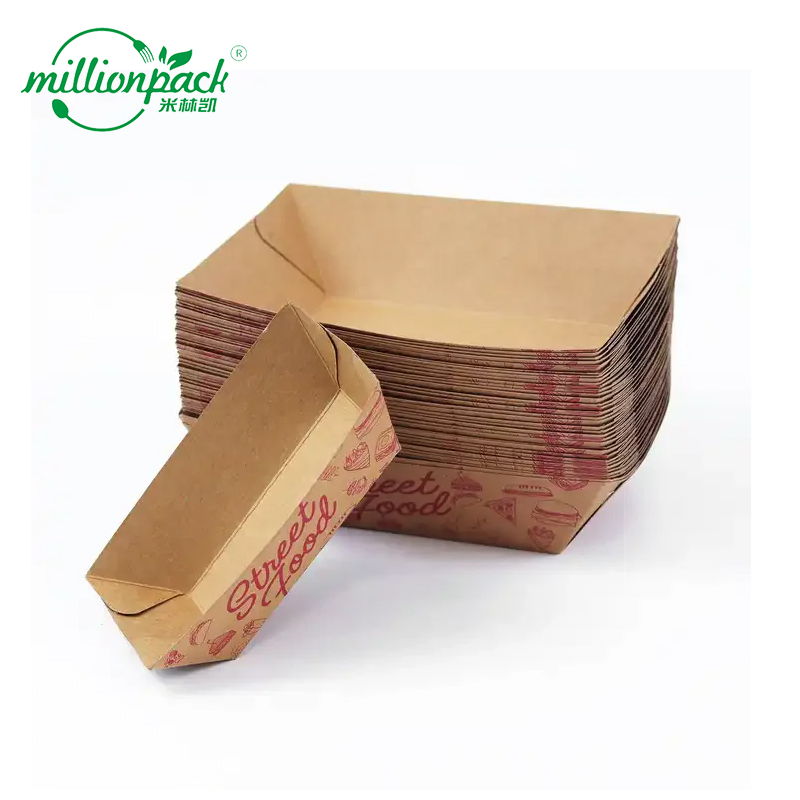 Disposable Eco Paper Tray for Concession Stands Daily Strong Safe Food Packaging
