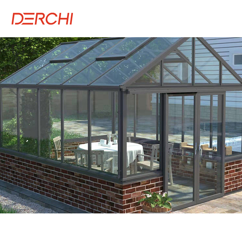 Tempered Glass Aluminum Alloy Balcony Sun Room Windows and Door Prefab Sunroom