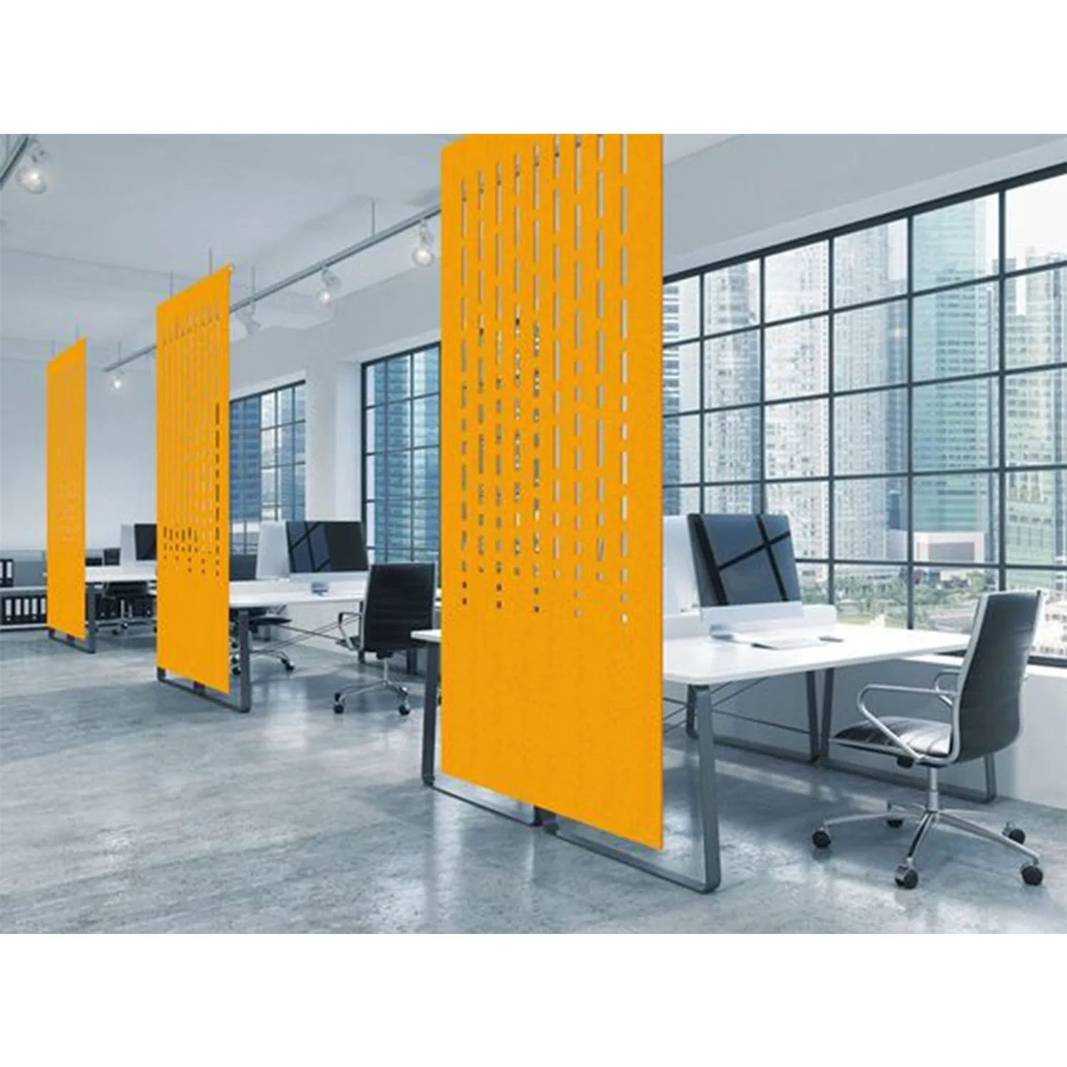 Noise Cancelling Acoustic Hanging Screens Pet Felt Polyester Fiber Acoustic Sound Panels Acoustic Room Dividers