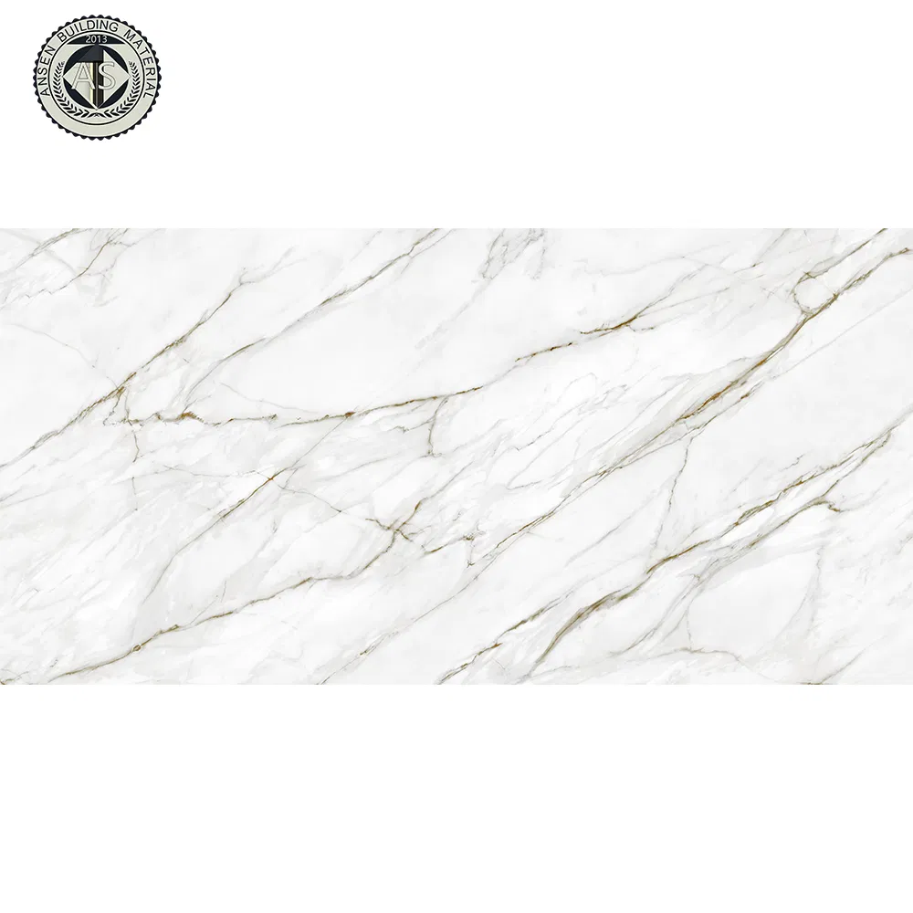 12mm Marble Surface Polished Slab Tiles White Porcelain Slab for Kitchen Countertop
