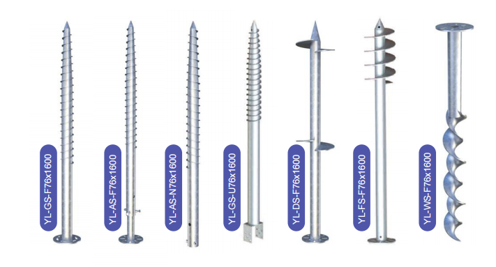 Винтовой анкер Q235 с фланцем для солнечных панелей