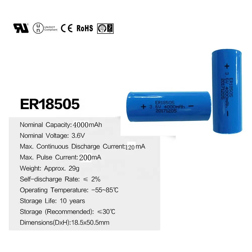 Литиевая батарея PKCELL ER18505 3.6V 4000mAh
