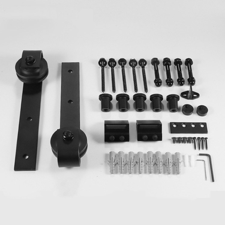 150kg Carbon Steel Black Shower Frameless Sliding Door Systems Folding Glass Door Hardware Accessories for Bathroom