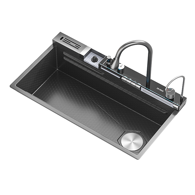 Multifunctional Double - Bowl Granite Commercial Kitchen Sink