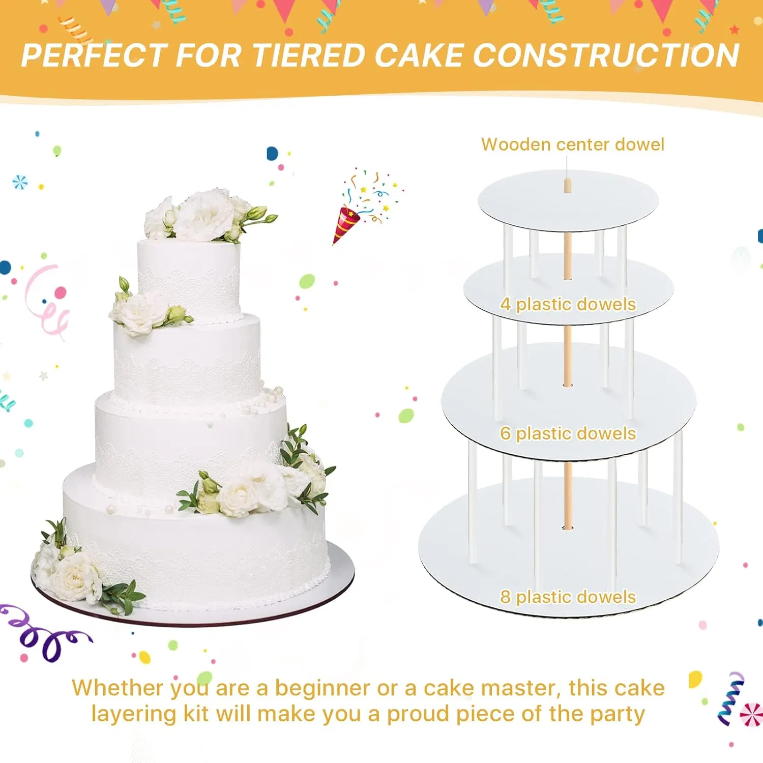 Cake Board 12, 10, 8, 6, and 4 Inch (5 Pieces Each)